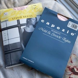 Never worn pink Capezio tights.